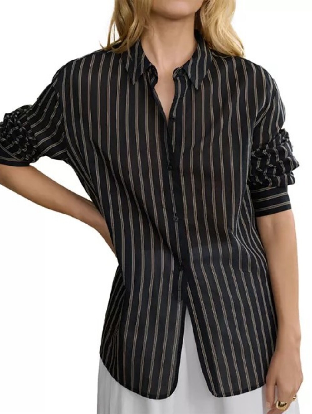 Jenni Kayne Max Shirt Large Black Multi NWT